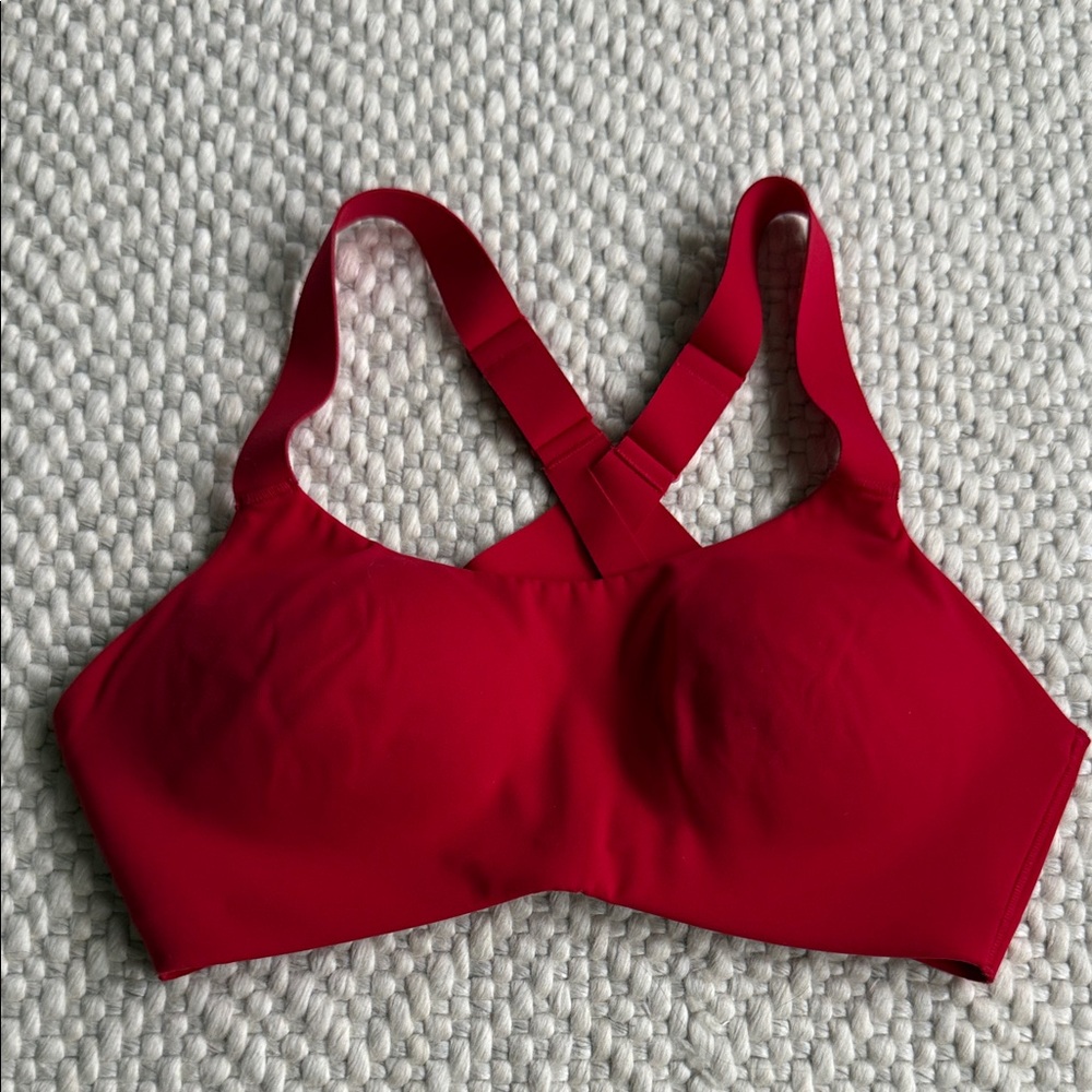Spanx sports bra - red, adjustable strap workout